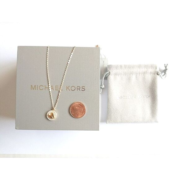 New! MICHAEL KORS Crystal Zodiac Pisces Gold-plated Sterling Silver Necklace - Picture 10 of 12